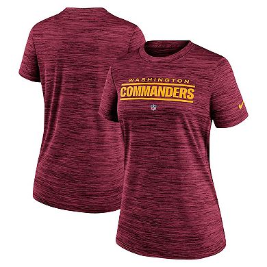 Women's Nike Burgundy Washington Commanders Sideline Velocity Performance T-Shirt