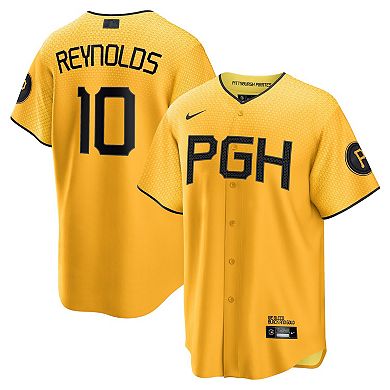 Men's Nike Bryan Reynolds Gold Pittsburgh Pirates 2023 City Connect Replica Player Jersey