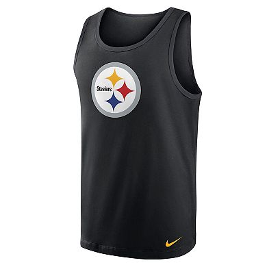 Men's Nike Black Pittsburgh Steelers Tri-Blend Tank Top