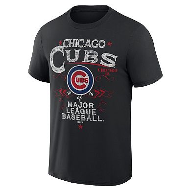 Men's Darius Rucker Collection by Fanatics  Black Chicago Cubs Beach Splatter T-Shirt
