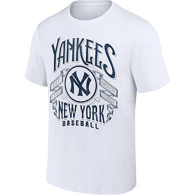Men's Darius Rucker Collection by Fanatics White New York Yankees Distressed Rock T-Shirt