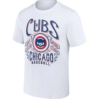 Men's Darius Rucker Collection by Fanatics White Chicago Cubs Distressed Rock T-Shirt