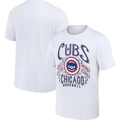 Men's Darius Rucker Collection by Fanatics White Chicago Cubs Distressed Rock T-Shirt
