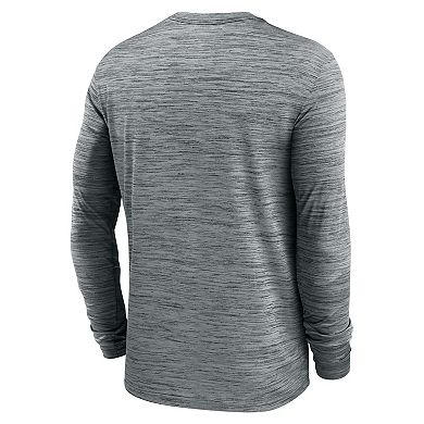 Men's Nike  Heather Gray Cleveland Browns Sideline Team Velocity Performance Long Sleeve T-Shirt