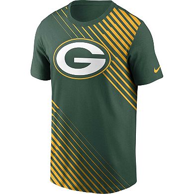 Men's Nike  Green Green Bay Packers Yard Line Fashion Asbury T-Shirt