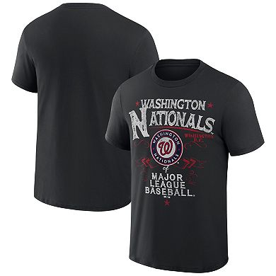 Men's Darius Rucker Collection by Fanatics  Black Washington Nationals Beach Splatter T-Shirt