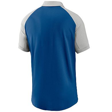 Men's Nike Royal Indianapolis Colts Raglan Tri-Blend Performance Polo