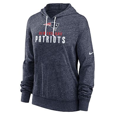 Women's Nike Navy New England Patriots Gym Vintage Pullover Hoodie