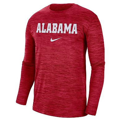 Men's Nike Crimson Alabama Crimson Tide Team Velocity Performance Long Sleeve T-Shirt