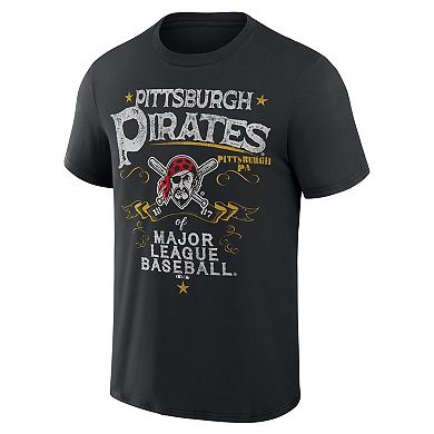 Men's Darius Rucker Collection by Fanatics  Black Pittsburgh Pirates Beach Splatter T-Shirt