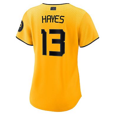 Women's Nike Ke'Bryan Hayes Gold Pittsburgh Pirates 2023 City Connect Replica Player Jersey
