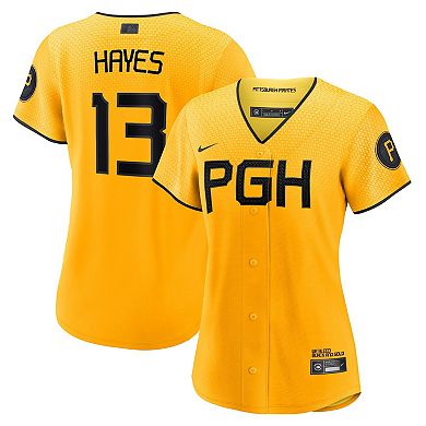 Women's Nike Ke'Bryan Hayes Gold Pittsburgh Pirates 2023 City Connect Replica Player Jersey