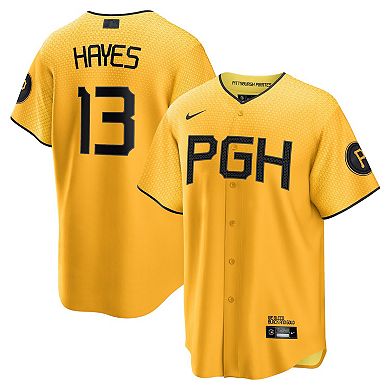Men's Nike Ke'Bryan Hayes Gold Pittsburgh Pirates 2023 City Connect Replica Player Jersey