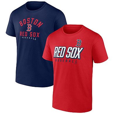 Men's Fanatics Branded Red/Navy Boston Red Sox Player Pack T-Shirt Combo Set