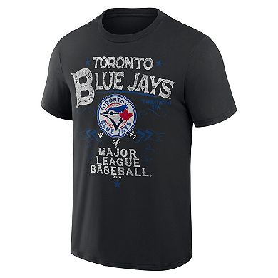 Men's Darius Rucker Collection by Fanatics  Black Toronto Blue Jays Beach Splatter T-Shirt