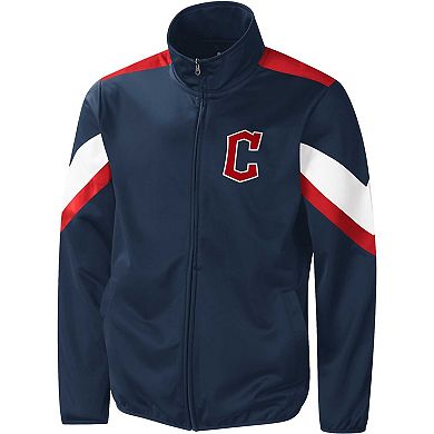 Men's G-III Sports by Carl Banks Navy Cleveland Guardians Earned Run Full-Zip Jacket