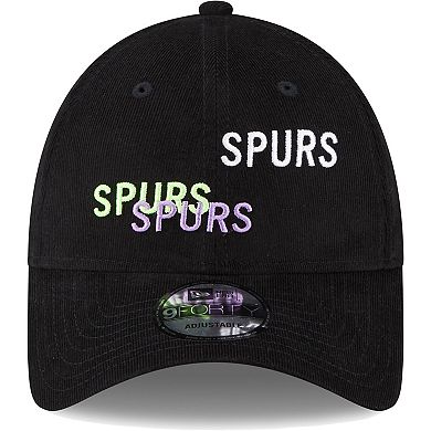 Men's New Era Black Tottenham Hotspur Triple Wordmark 9FORTY Adjustable Hat