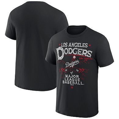 Men's Darius Rucker Collection by Fanatics  Black Los Angeles Dodgers Beach Splatter T-Shirt