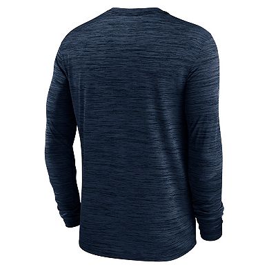 Men's Nike College Navy Seattle Seahawks Sideline Team Velocity Performance Long Sleeve T-Shirt