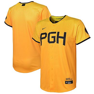 Youth Nike  Gold Pittsburgh Pirates 2023 City Connect Replica Jersey