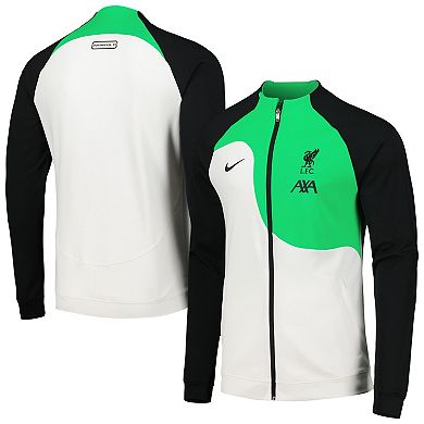 Men's Nike  White Liverpool Academy Pro Anthem Raglan Performance Full-Zip Jacket