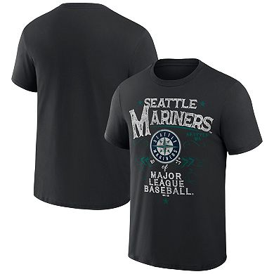 Men's Darius Rucker Collection by Fanatics  Black Seattle Mariners Beach Splatter T-Shirt
