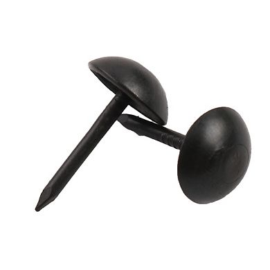 Table Metal Round Head Thumb Tack Nail Pushpin Black 0.28" x 0.5" 200pcs