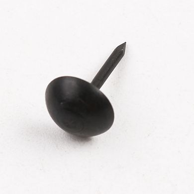 Table Metal Round Head Thumb Tack Nail Pushpin Black 0.28" x 0.5" 200pcs