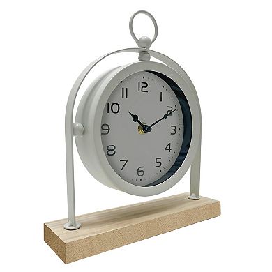 Metal Clock Table Decor