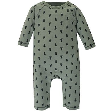 Touched by Nature Baby Boy Organic Cotton Coveralls 3pk, Happy Camper