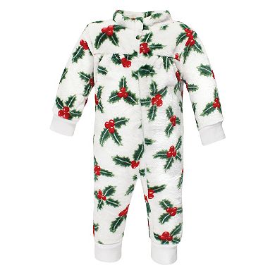 Hudson Baby Infant Girls Plush Jumpsuits, Holly