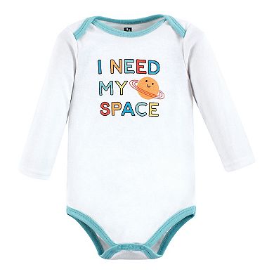 Hudson Baby Unisex Baby Cotton Long-Sleeve Bodysuits, Happy Planets 3-Pack