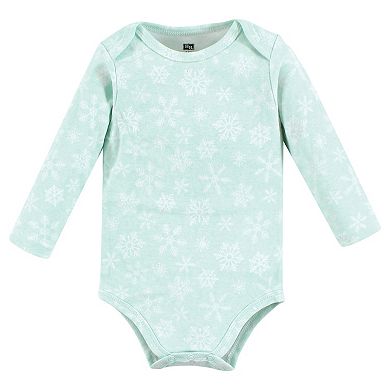 Hudson Baby Infant Girl Cotton Long-Sleeve Bodysuits, Girl Arctic Animals