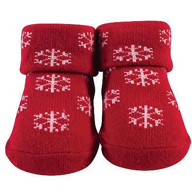 Infant Girl Socks Boxed Giftset, Christmas Snowflake, One Size