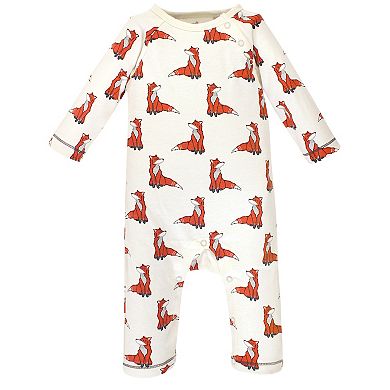 Touched by Nature Baby Boy Organic Cotton Coveralls 3pk, Boho Fox