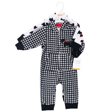 Hudson Baby Infant Girl Fleece Jumpsuits, Coveralls, and Playsuits 2pk, Scottie Dog