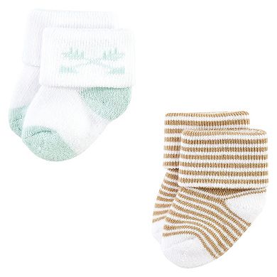 Luvable Friends Unisex Baby Newborn and Baby Terry Socks, Owl