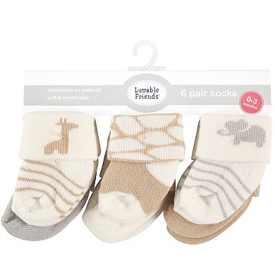 Baby Unisex Newborn and Baby Socks Set, Safari, 0-3 Months