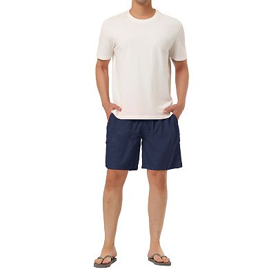 Men's Summer Holiday Beach Solid Color Drawstring Surfing Mesh Lining Swim Shorts