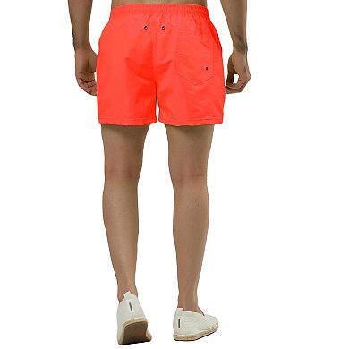 Men's Summer Solid Color Mesh Lining Swimming Board Shorts