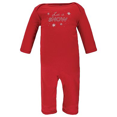 Hudson Baby Unisex Baby Cotton Coveralls, Christmas Forest
