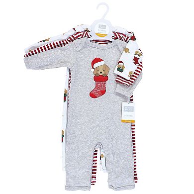 Hudson Baby Unisex Baby Cotton Coveralls, Christmas Dog