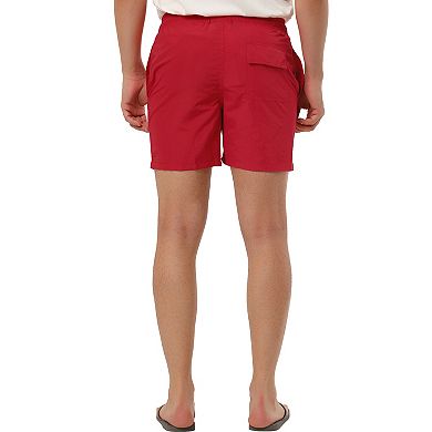 Men's Summer Casual Elastic Waistband Drawstring Mesh Lining Swimwear Shorts