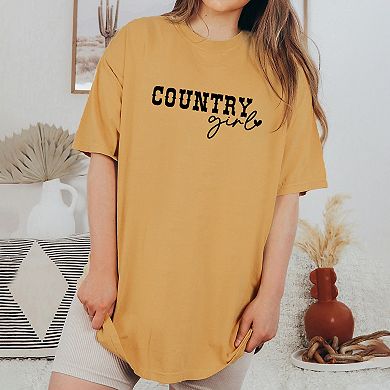 Country Girl Heart Garment Dyed Tees