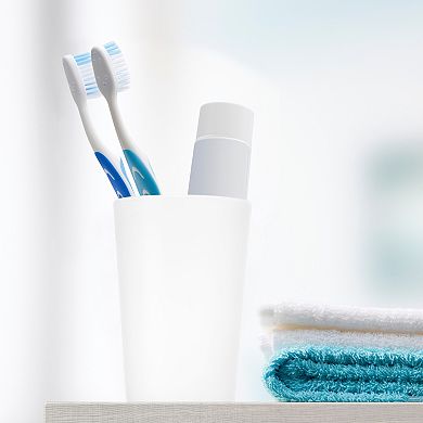 2 Pcs Bathroom Toothbrush Tumblers Pp Cup 4.52"x3.03"