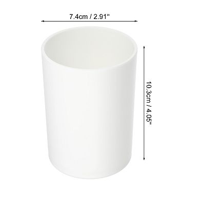 2pcs Bathroom Toothbrush Tumblers for Kitchen Color White Gray 4.05"x2.91"