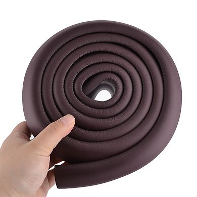 Flat Dresser Foam Rubber  Corner Protector Cushion Dark Brown 2 Pcs