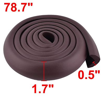 Flat Dresser Foam Rubber  Corner Protector Cushion Dark Brown 2 Pcs