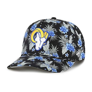 Men's '47  Black Los Angeles Rams Dark Tropic Hitch Adjustable Hat