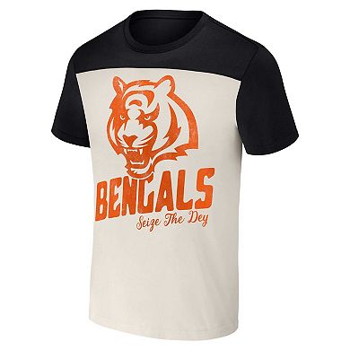 Men's NFL x Darius Rucker Collection by Fanatics Cream Cincinnati Bengals Colorblocked T-Shirt